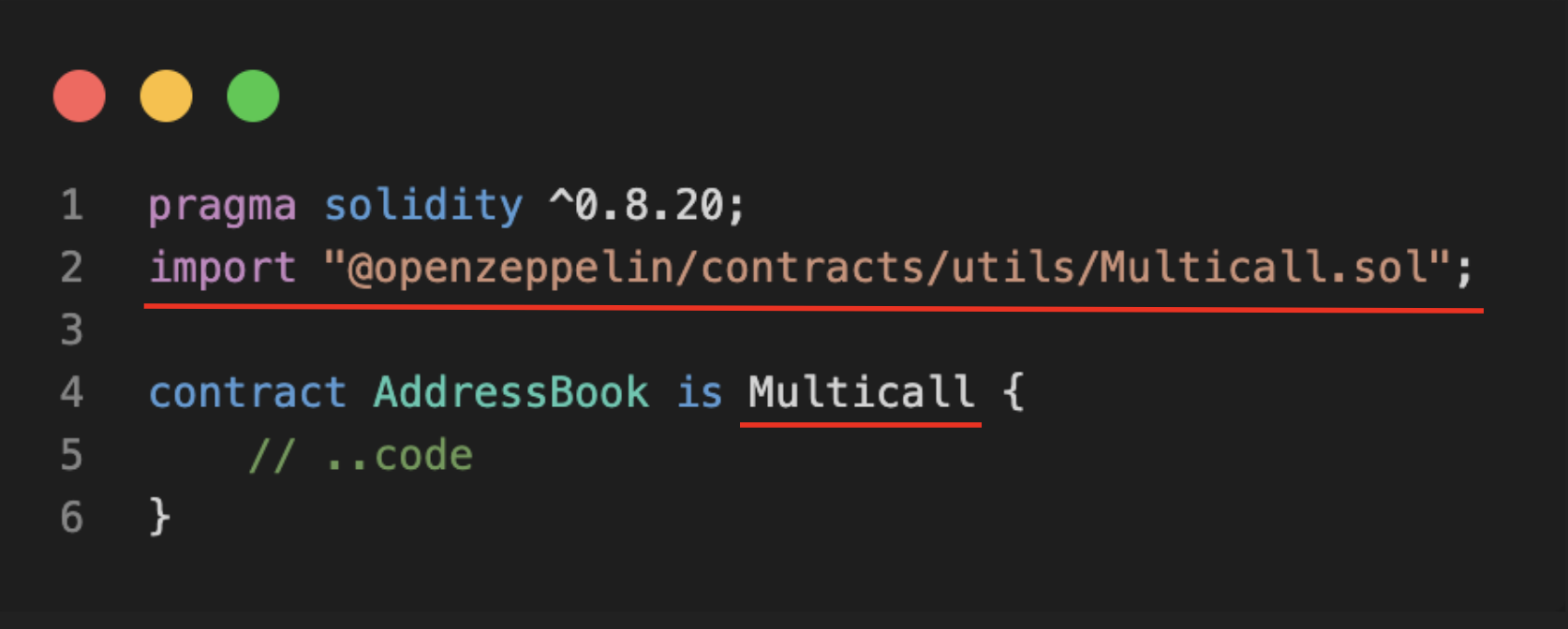 Smart contract import