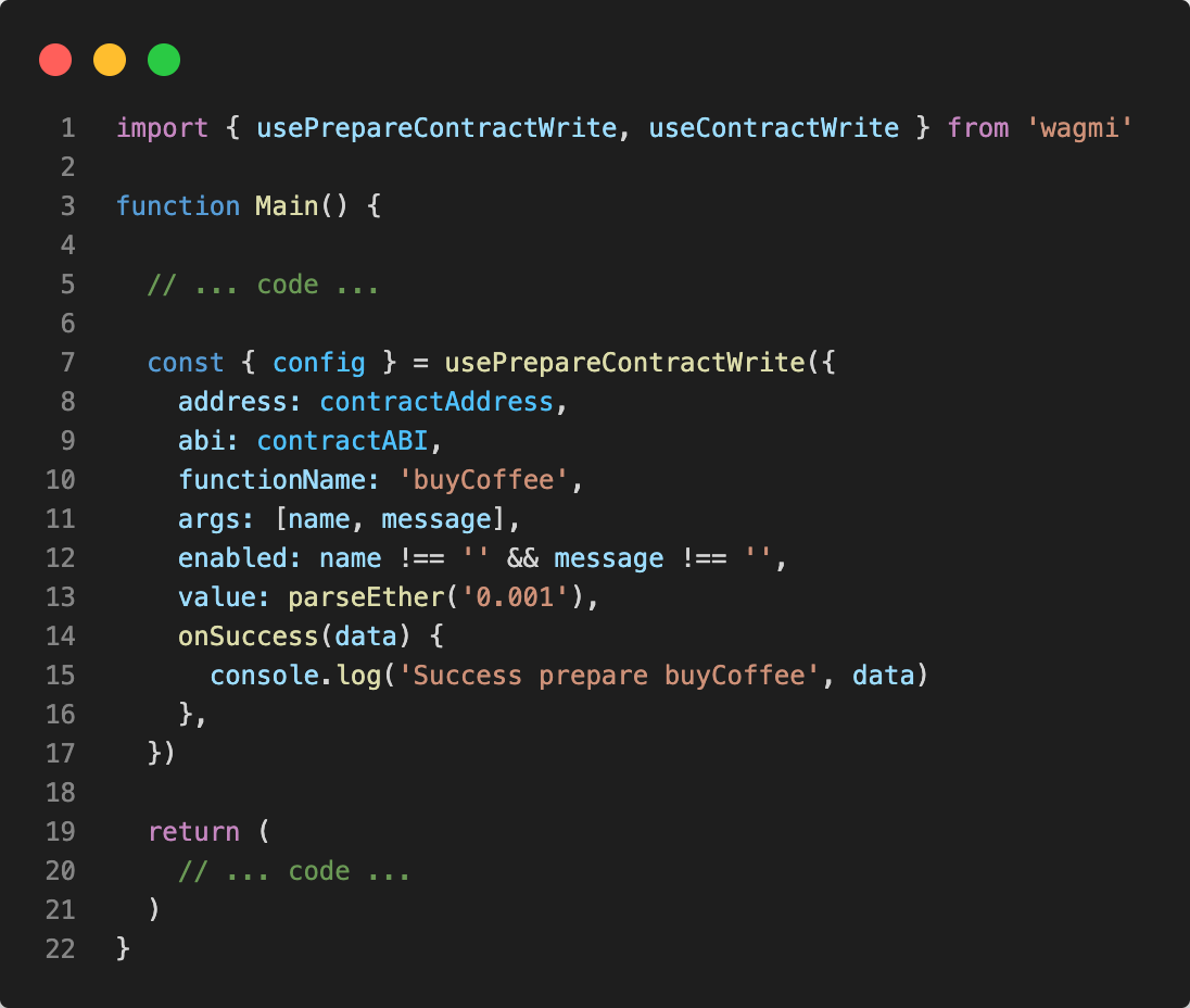 usePrepareContractWrite
